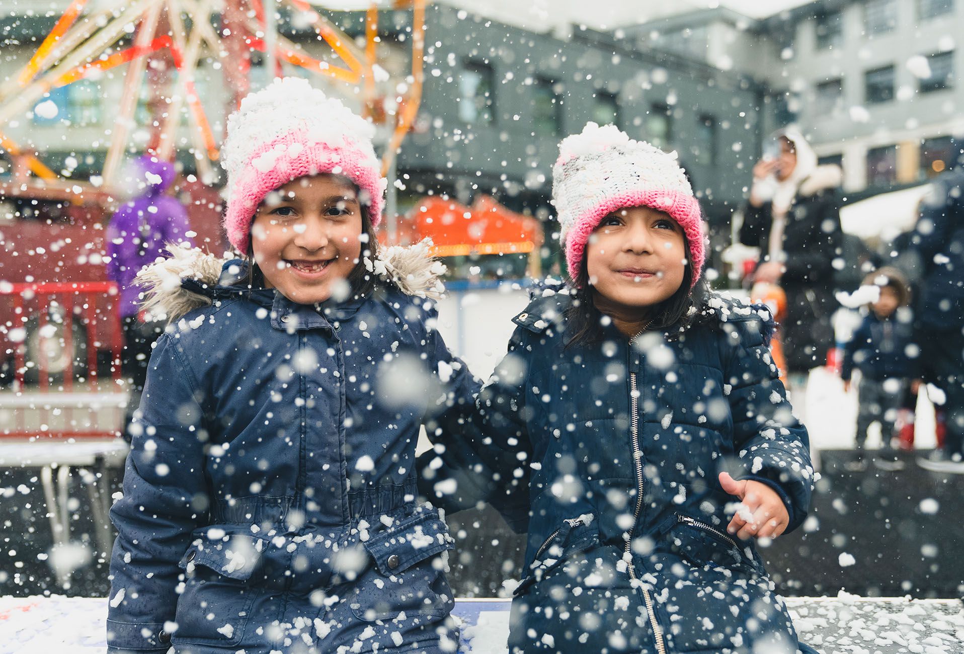 Winter Wonderland Girls in Snow